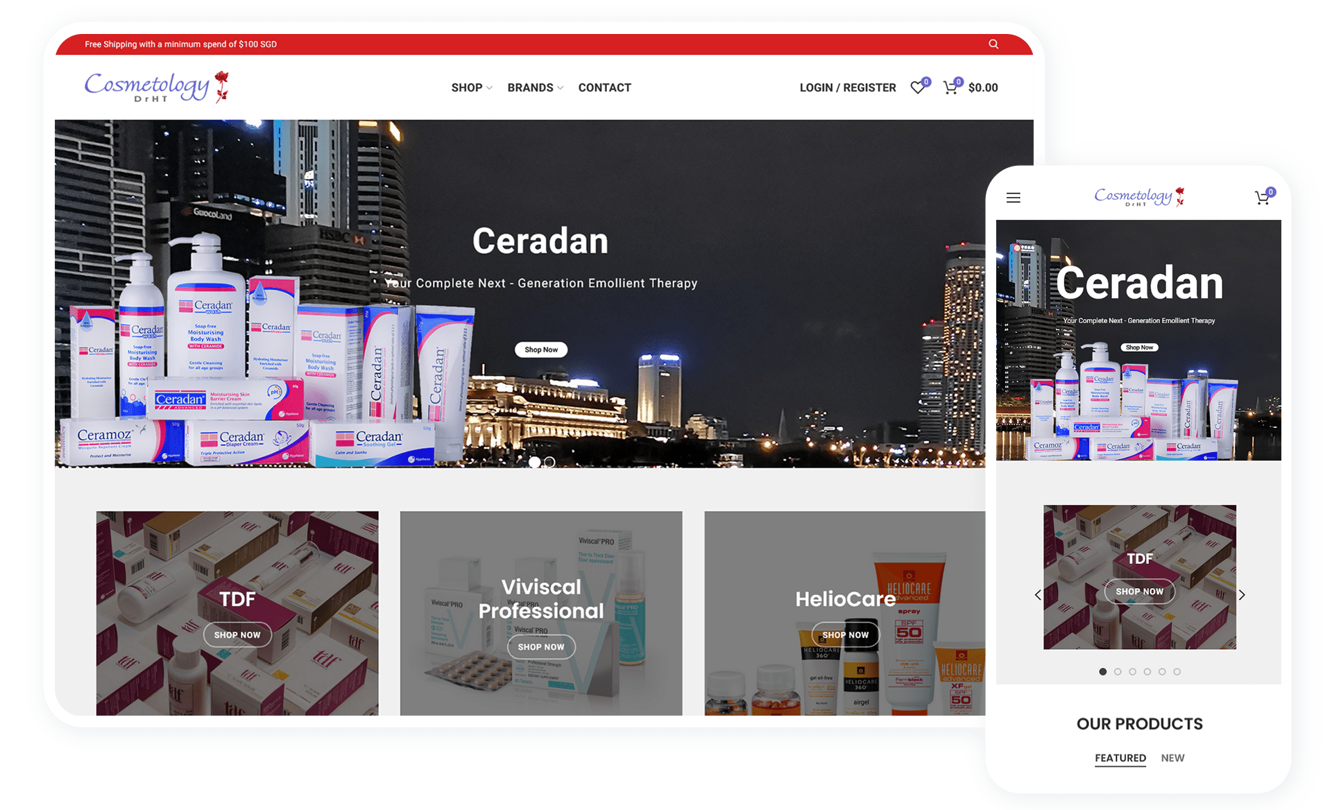 Responsive Web Design Showcase - Cosmetology Dr Helen Tan